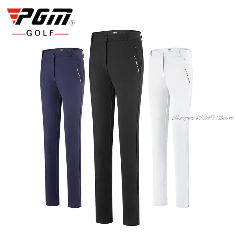 Women's Casual Golf Trousers Slim Fit Golf Pants Ladies High Waist Pants Summer Quick Dry Breathable