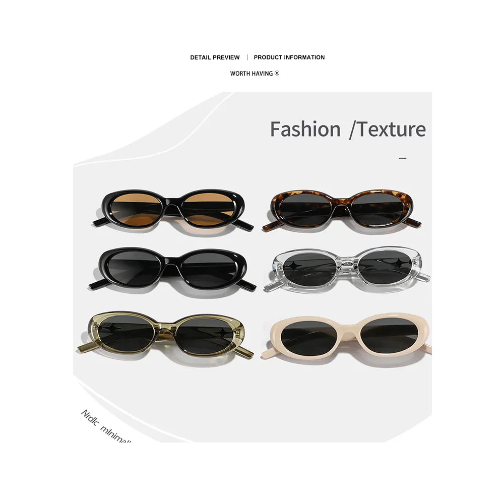 Retro Fashion Oval Sunglasses Women/ Men Sun Glasses Classic Vintage UV400 Outdoor Shades