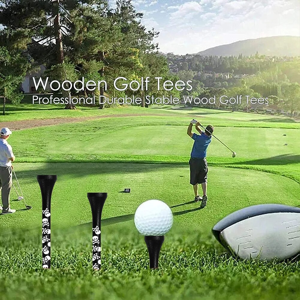 10-50Pcs Golf Ball Tee's Support Wooden Tees, Stable Base Lightweight, High Strength.