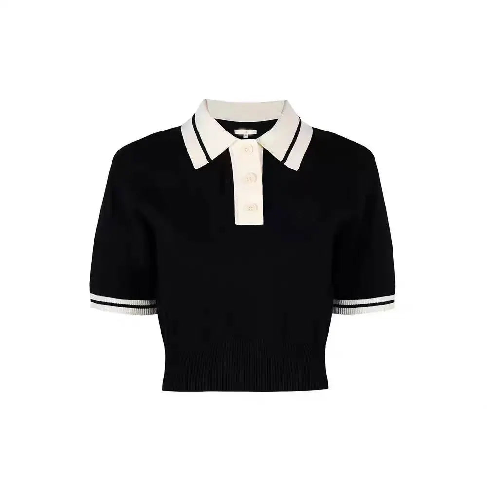 Women's Golf Knitted Shirt, Spring/Summer Women's Knitted Sports T-shirt, Comfortable, Breathable