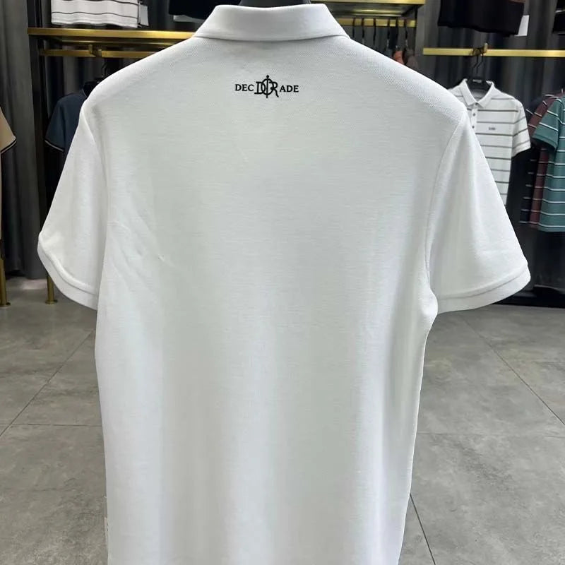 Luxury embroidered POLO Shirt Short Sleeved Men's T-shirt High Quality Clothing
