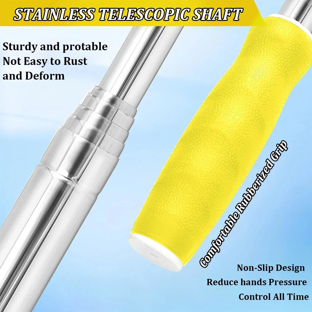 6/9/12FT Golf Ball Retriever Telescope for Water with Spring Release-Ready Head Premium Stainless Steel Ball Retriever Tool