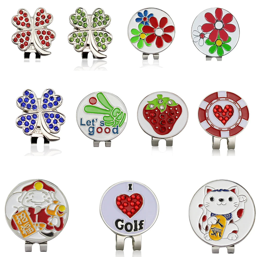 1 Pcs Golf Hat Clip Golf Ball Mark Magnetic Golf Marker Golf Accessories Variety Of Styles