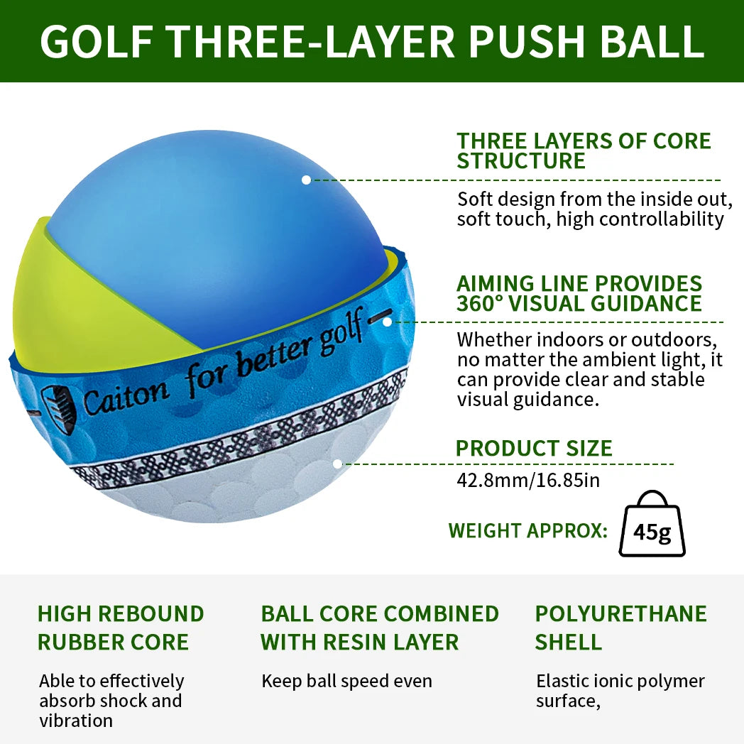 3-Layer Golf Ball, 360 ° Shooting Line, Making your Putt more accurate 12, 24, 36 Pcs