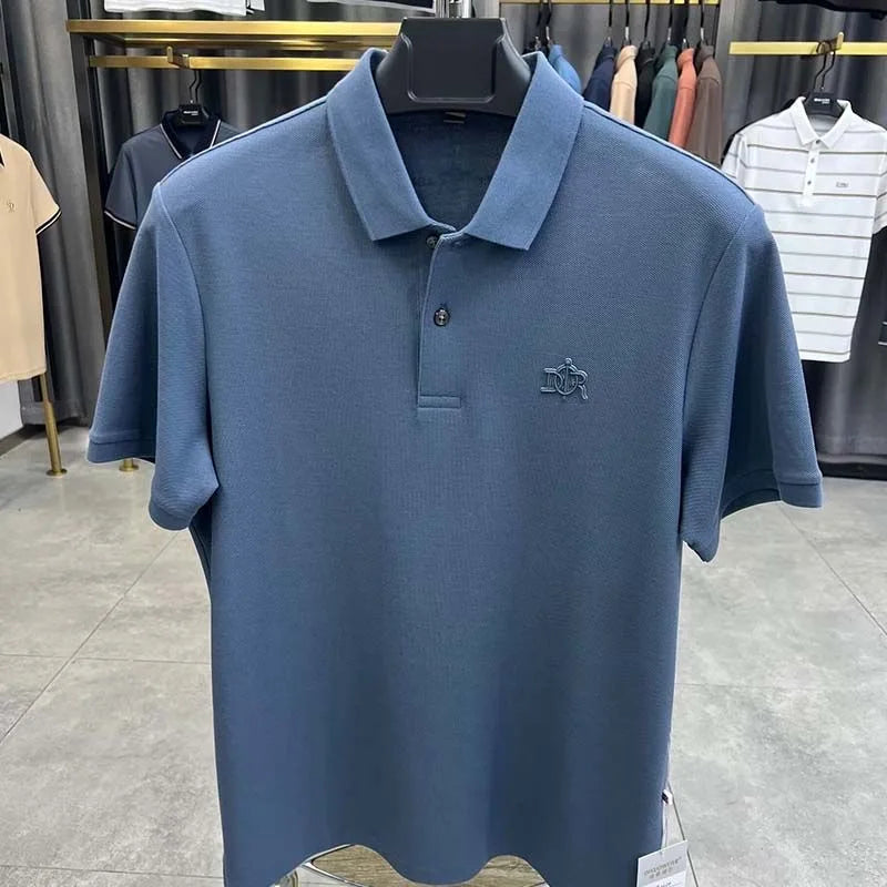 Luxury embroidered POLO Shirt Short Sleeved Men's T-shirt High Quality Clothing