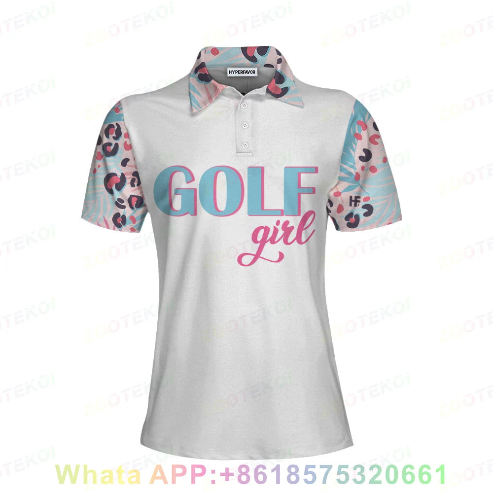 Women Golf T-Shirt Quick-Drying Breathable Polo Shirts Sports Short Sleeved Lapel Buttons Golf T-shirt