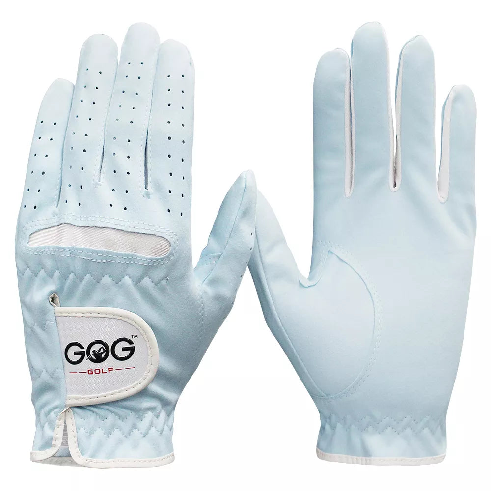 Pair Golf Gloves 2 Colors Breathable Soft Fabric For Women Golf Apparel