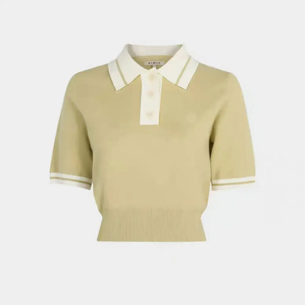 Women's Golf Knitted Shirt, Spring/Summer Women's Knitted Sports T-shirt, Comfortable, Breathable