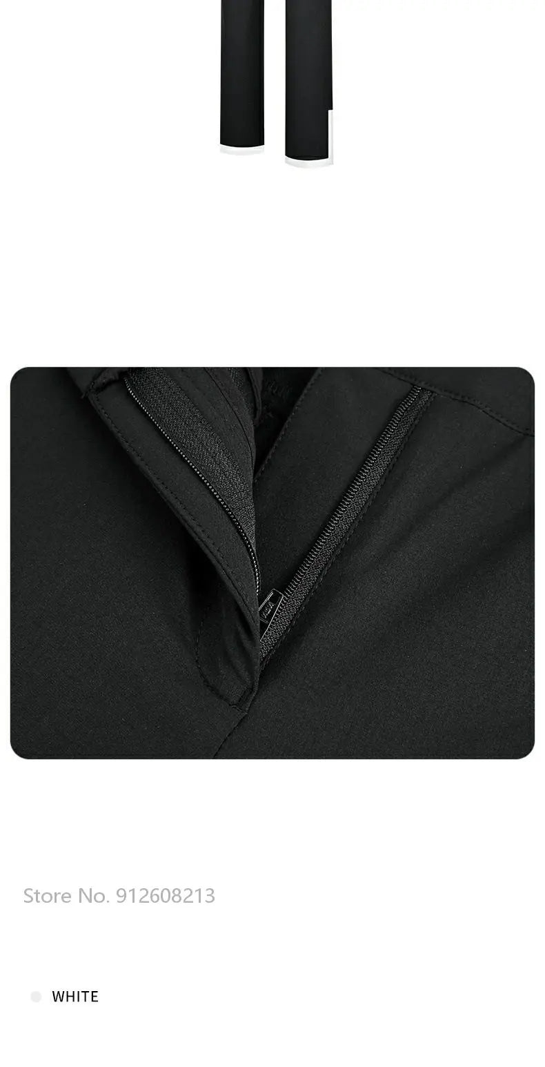 Summer Women Sports Trousers Elastic Split Golf Pants Lady High Waist Breathable Ankle Length Trousers XS-XL