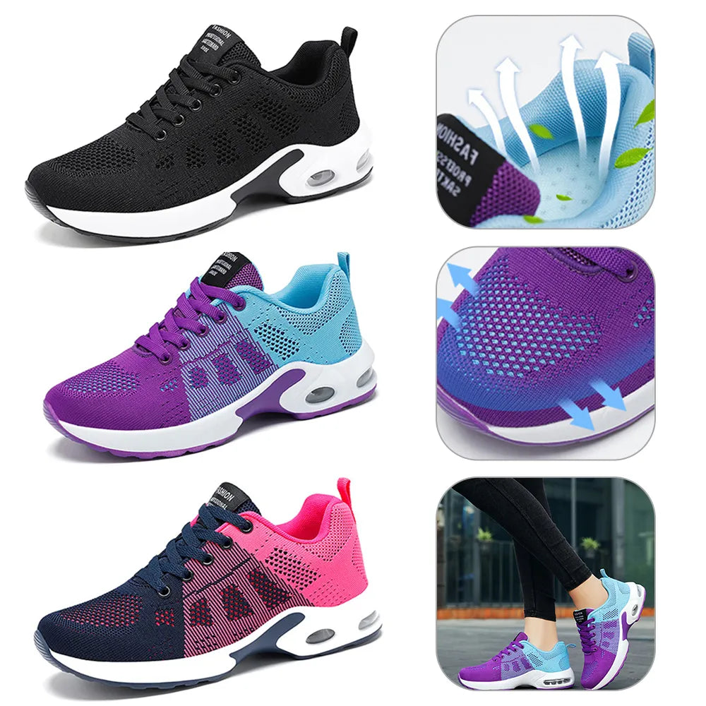 2023 Women Sport Shoes Fashion Sneakers, All Season, Comfortable Breathable Running Shoes.