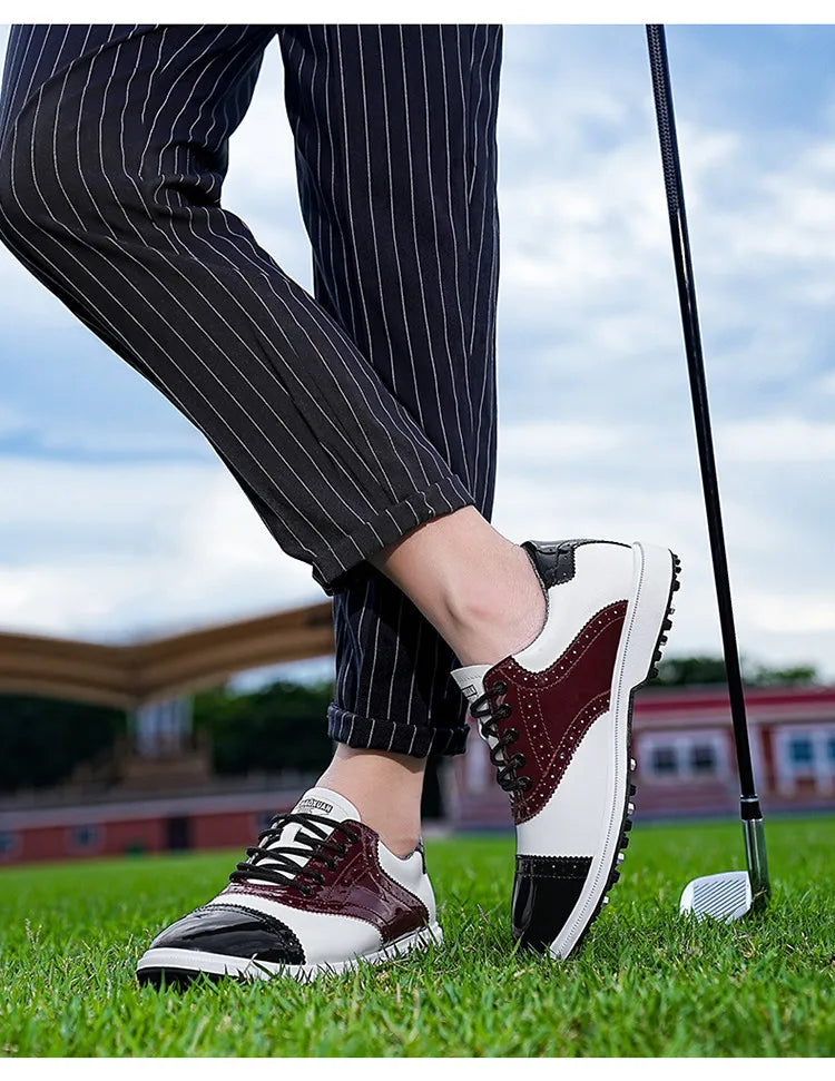 High quality Patten Leather Golf Shoes Men Luxury Brand Golf Shoes With Spikes Sports Shoes Mens