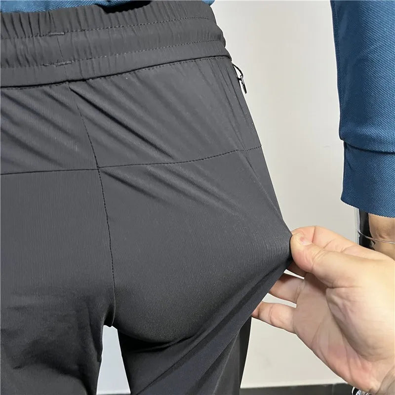 Top Quality Men's Golf Pants Summer Ice Silk Ultra Thin Elastic Golf Trousers Outdoors Male Light Soft Sports Golf Pants