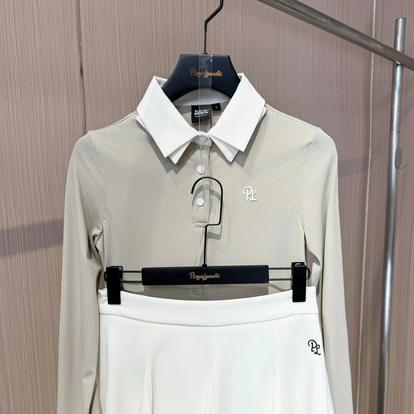 Golf Clothing Women Long-sleeved Polo T-Shirt Soft Elastic Tops Ladies High Waist Sport Golf Skirt Skorts