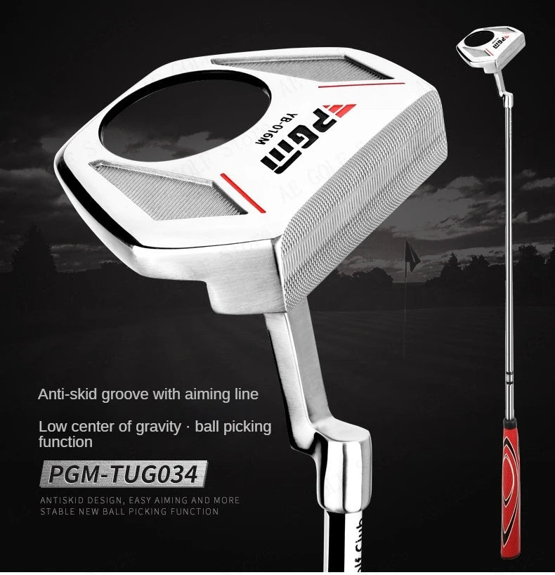 Golf Putter Stainless Steel Low Center Of Gravity Putters With Ball Picking Aiming Line Putter