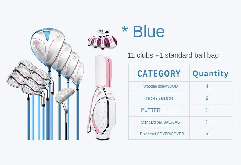 Golf Club Set G300 Right Handed Professional Women's Golf Clubs Easy To Control Light Weight