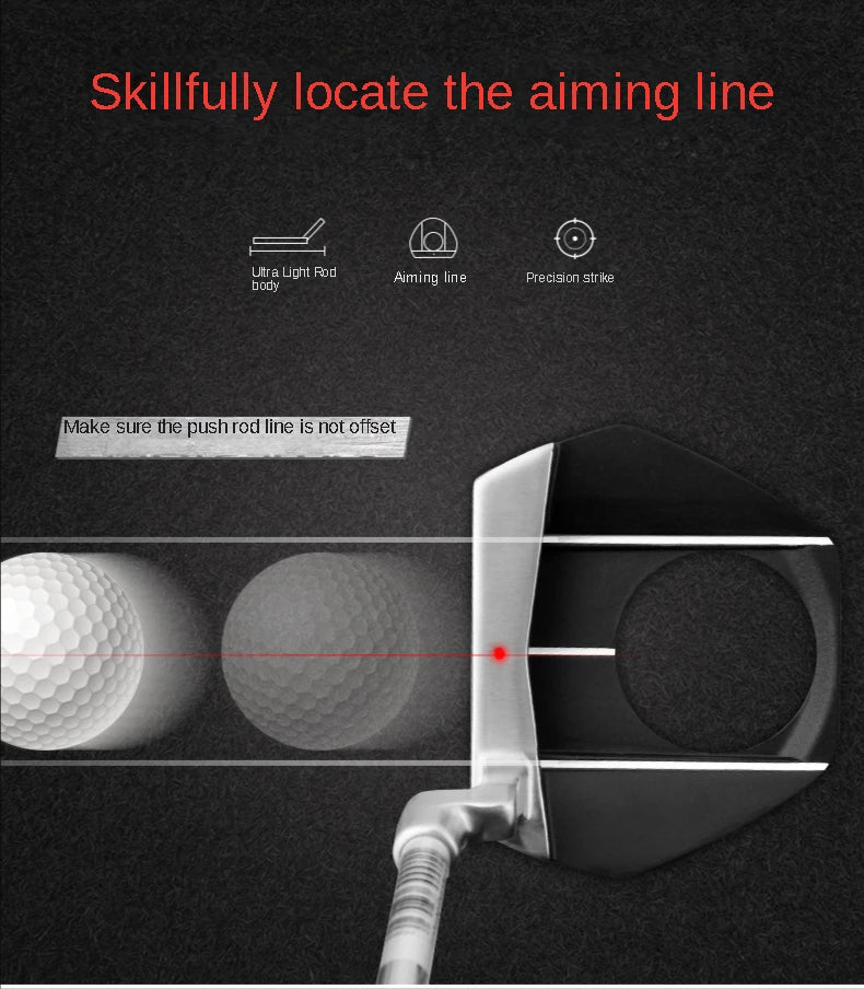 Golf Club Golf Putter Stainless Steel Low Center of Gravity Club With Ball Pickup Feature.