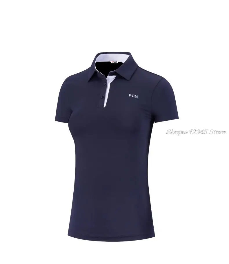 Women's Short-Sleeved T-Shirt Golf Clothes Quick-Drying Polo Shirts Breathable Sportswear