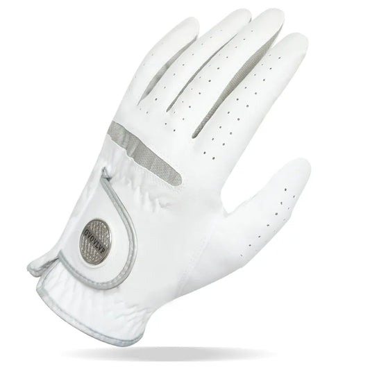 Men Golf Glove Soft Fabric Breathable Comfortable With Magnetic Marker, Right or Left Hand