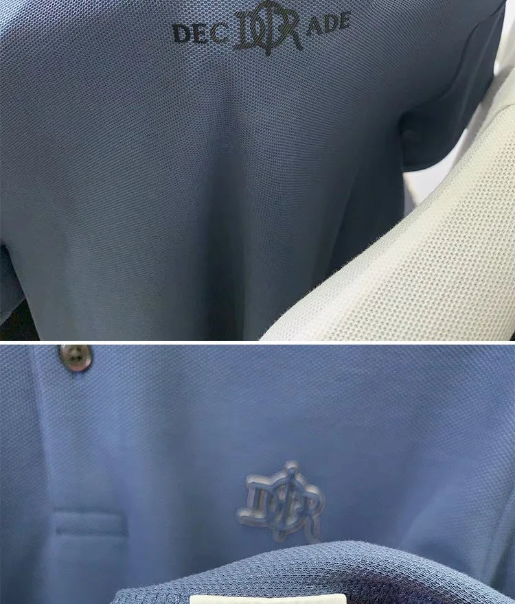 Luxury embroidered POLO Shirt Short Sleeved Men's T-shirt High Quality Clothing