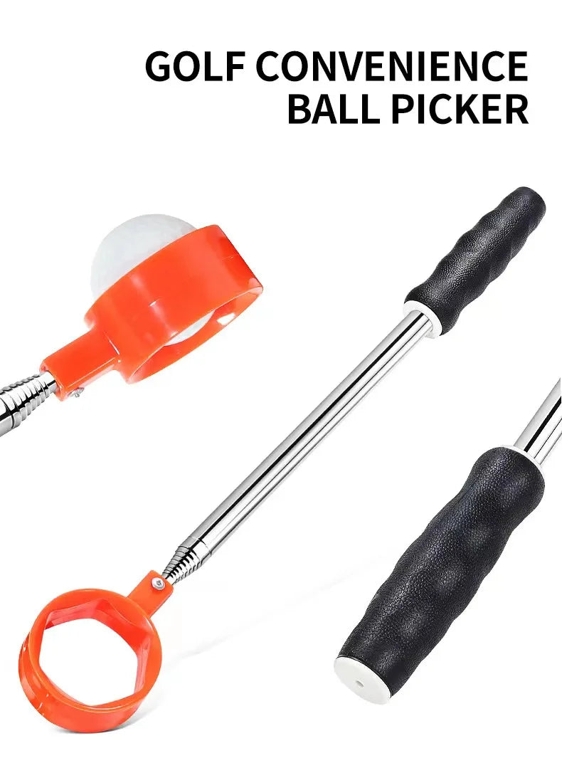 Golf Ball Retriever,9 ft Stainless Telescopic Extendable Golf Ball Pick Up Retriever Grabber