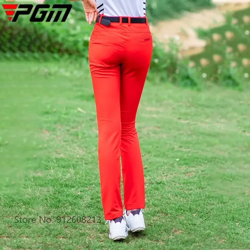 Female Slim Elastic Golf Trousers Women Breathable Casual Golf Pants Leisure with Pockets XS-XXXL