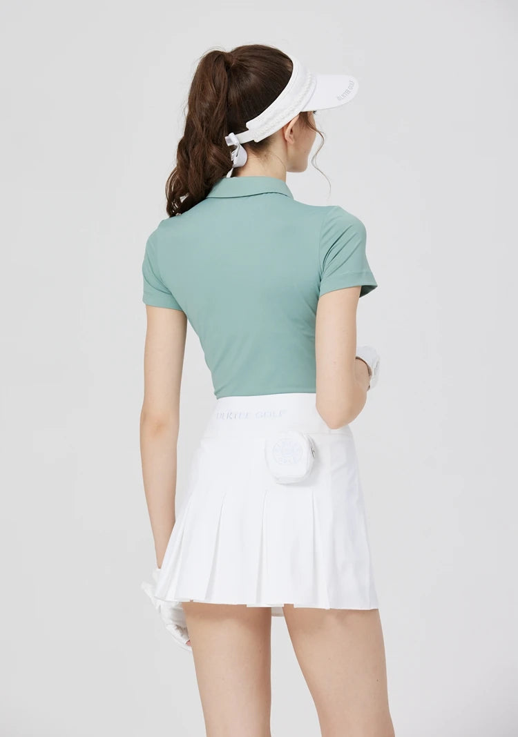 Golf Women's Top Simple Quick-drying Slim-fitting Short-sleeved T-shirt Lapel Sports Jersey