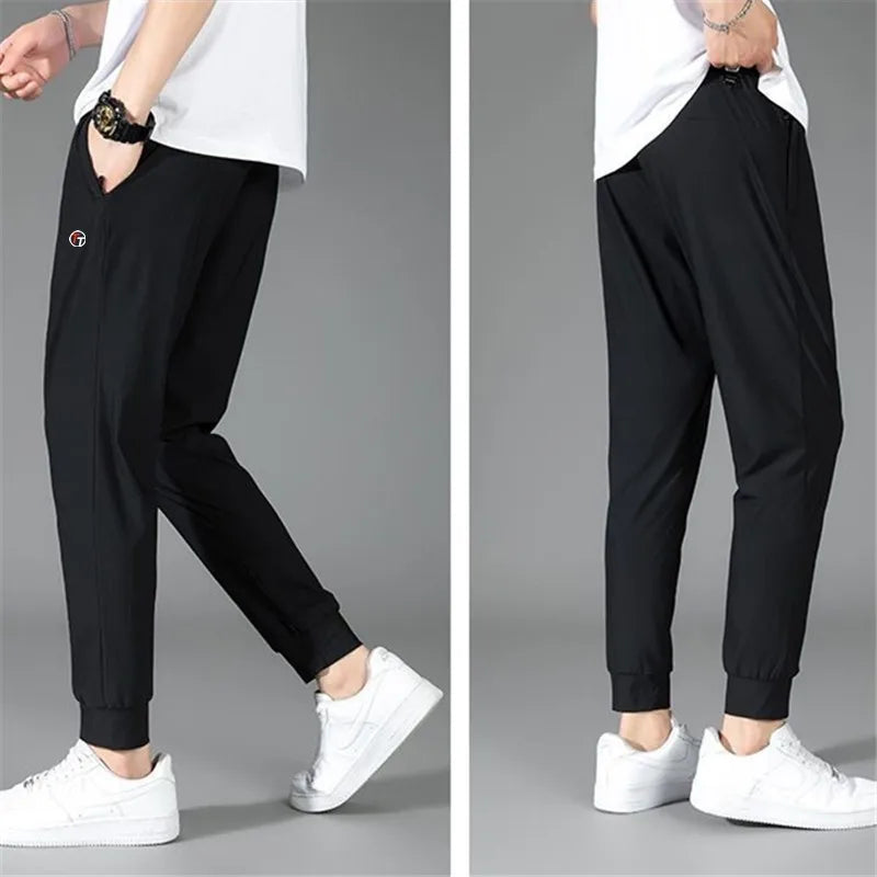 Top Quality Men's Golf Pants Summer Ice Silk Ultra Thin Elastic Golf Trousers Outdoors Male Light Soft Sports Golf Pants