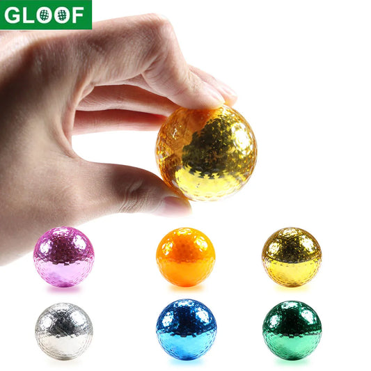 About 42.7mm 6Pcs Plated Golf Ball Fancy Match Opening Goal Best Gift Durable Construction For