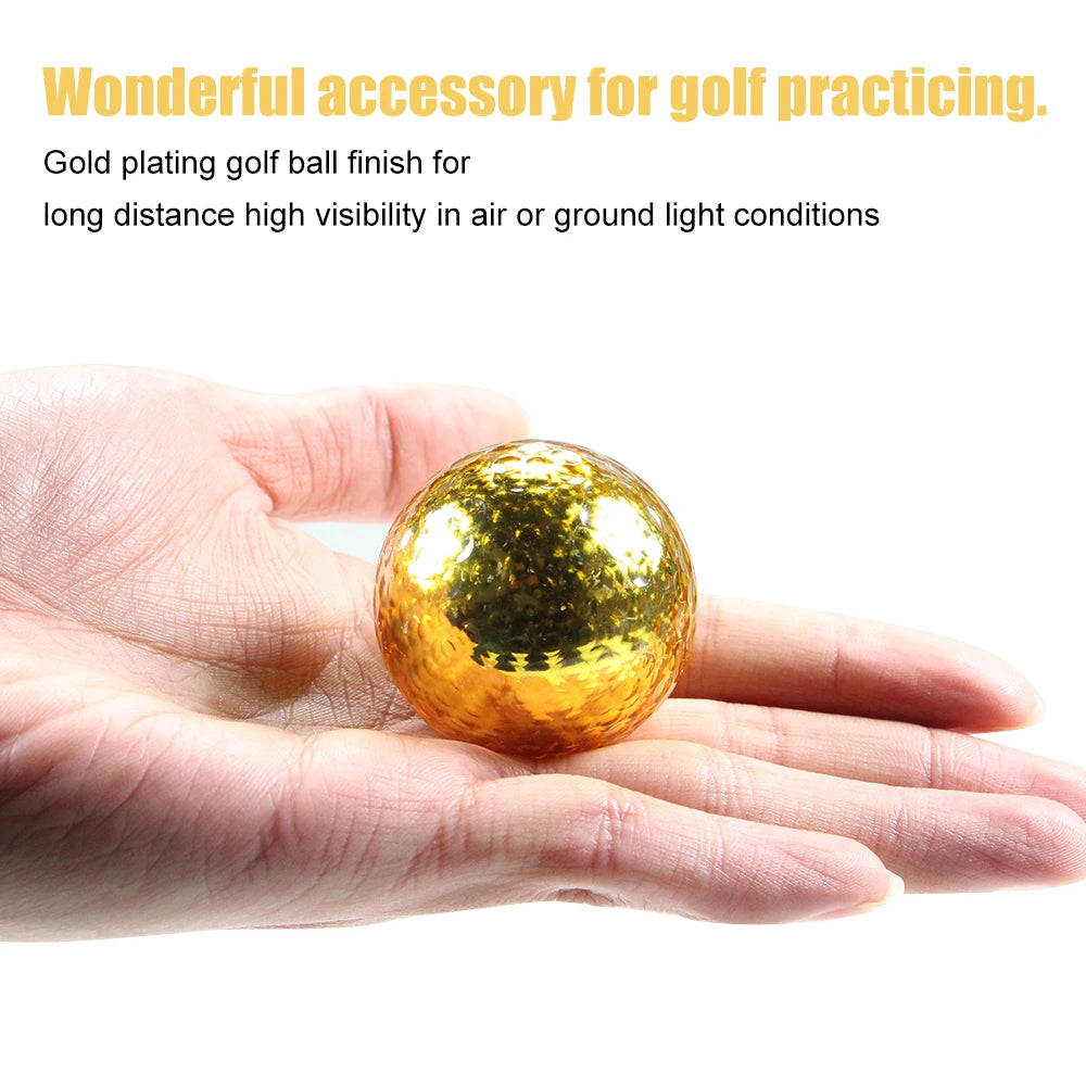 About 42.7mm 6Pcs Plated Golf Ball Fancy Match Opening Goal Best Gift Durable Construction For