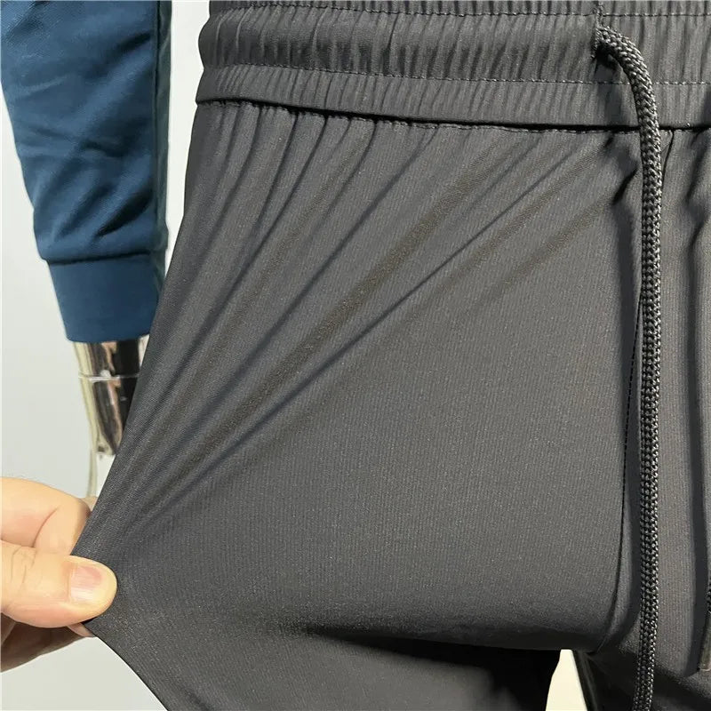 Top Quality Men's Golf Pants Summer Ice Silk Ultra Thin Elastic Golf Trousers Outdoors Male Light Soft Sports Golf Pants