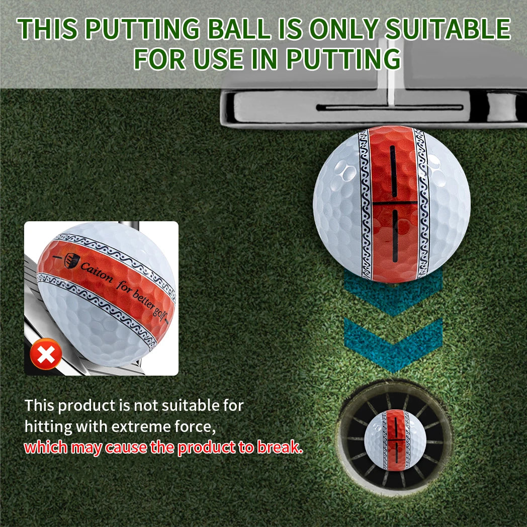 3-Layer Golf Ball, 360 ° Shooting Line, Making your Putt more accurate 12, 24, 36 Pcs