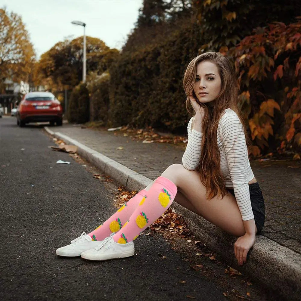 4 Pairs Compression Socks for Women Medical Varicose Veins Socks Pregnancy Socks Men Sports Socks
