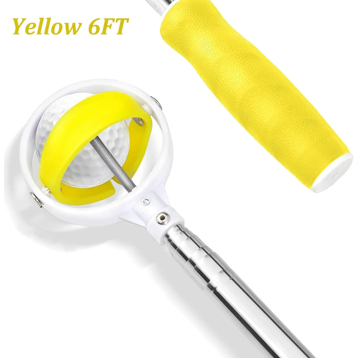 6/9/12FT Golf Ball Retriever Telescope for Water with Spring Release-Ready Head Premium Stainless Steel Ball Retriever Tool