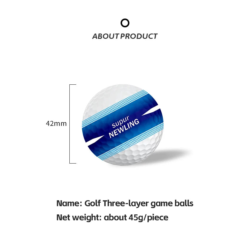 10pcs Golf Ball Three Layer Ball Outdoor Golf Balls