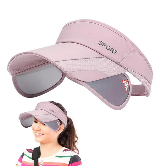 Sun-Visor, Golf Hat With Retractable Sides.