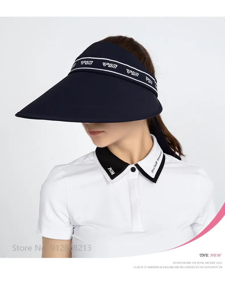 Womens Big Brim Sunscreen Hats Ladies Breathable Sports Golf Hat Casual Sun Visor Caps Adjustable Golf Cap