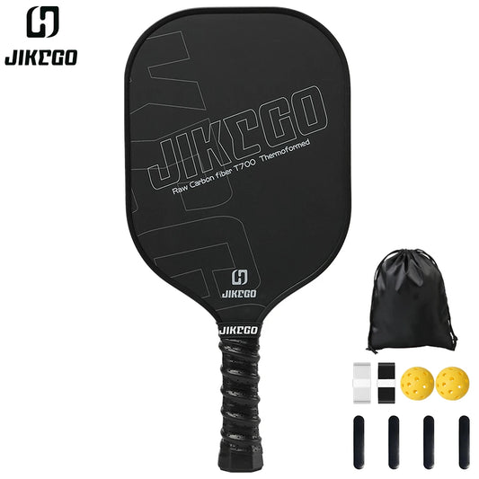 Thermoformed T700 Raw Carbon Fiber Pickleball Paddle 16mm Grip 4.9 inch Pickle Ball Racket