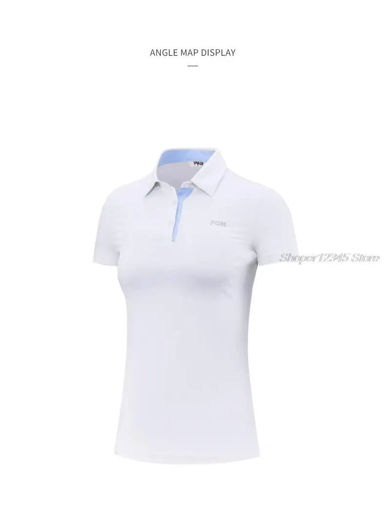 Women's Short-Sleeved T-Shirt Golf Clothes Quick-Drying Polo Shirts Breathable Sportswear