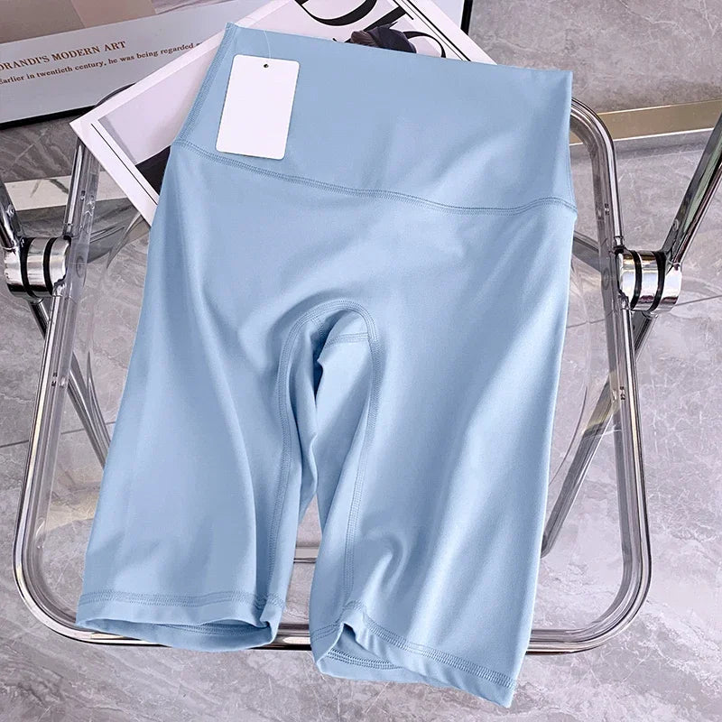 Summer Yoga Shorts Elastic Breathable Tights Leggings Quick Dry Sports Fitness Yoga Cycling Athletic Gym Shorts