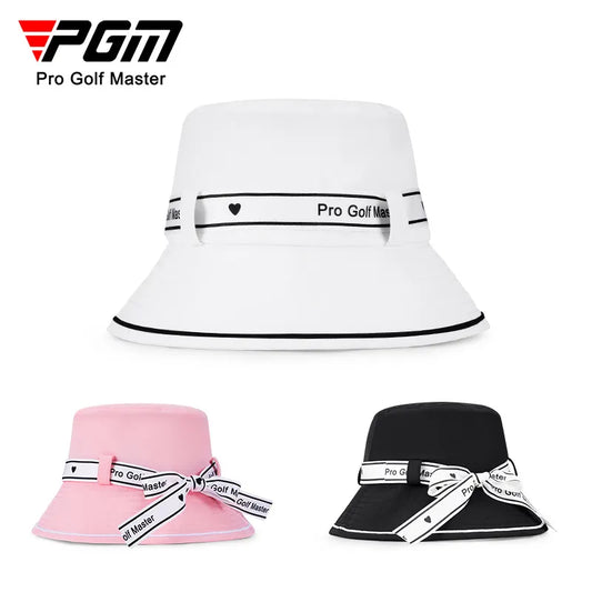 Women's Golf Hat Bow Strap Bucket Sun-Shading And Sunscreen Inner Sweat-Absorbing Band