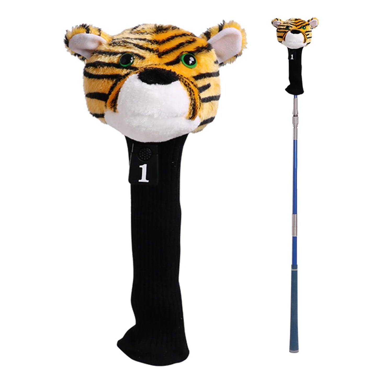 Mini Tiger Golf Head Cover For Golf Clubs and Fairway Woods, And Cute Novelty Gift.