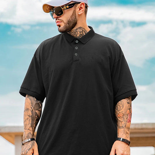Polo Shirts Men Plus Size 1XL-7XL Short Sleeved T Shirt Loose Polos Oversized Tops Big Size Men Golf Shirts