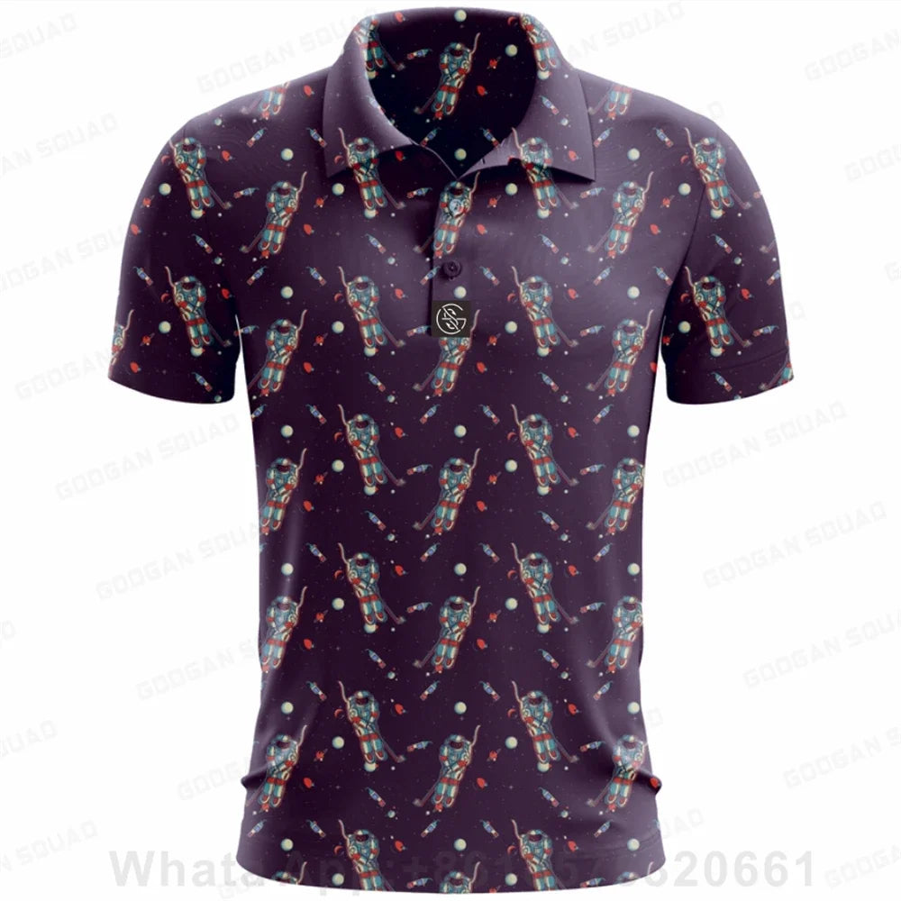 2023 New Summer Men Polo Shirt Casual Fashion Short Sleeve Quick Dry Fishing Golf T-shirt Tops Clothing Plus Size