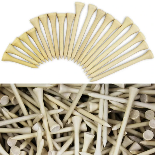 100Pcs Pack Golf Tees 4 Sizes Wooden Golf Ball Tees