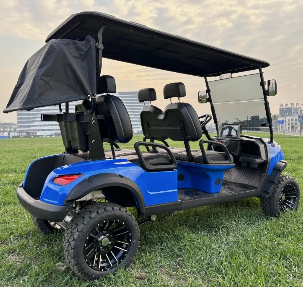 Best Price Lithium Battery Golf Car 48V Adults Scooter Solar Panels Powered 4 6 Seater Off Road Beach Buggy Electric Golf Cart