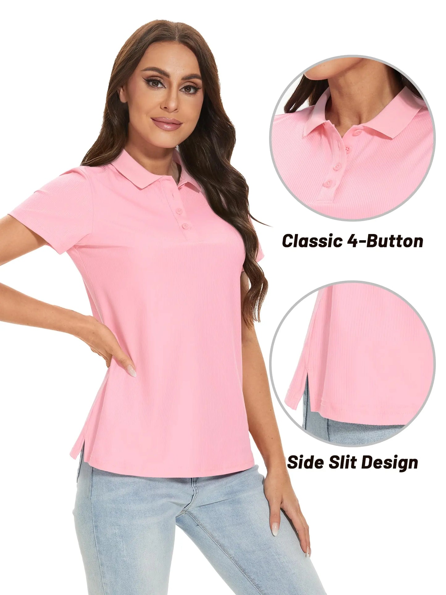 Women's Casual Short Sleeve T Shirt Breathable, Quick Dry, Golf Shirts Female Tee