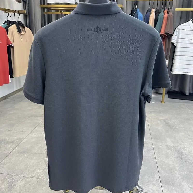 Luxury embroidered POLO Shirt Short Sleeved Men's T-shirt High Quality Clothing