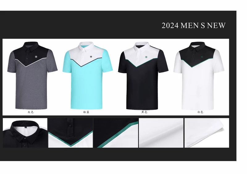 Golf Clothing Men's Short-Sleeved Breathable Sports Golf T-Shirt High Quality