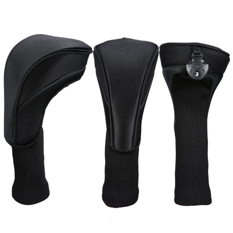 3pcs Set Golf Head Covers Driver/ Fairway Woods Head Covers For Golf Clubs Protection For Golfs Clubs